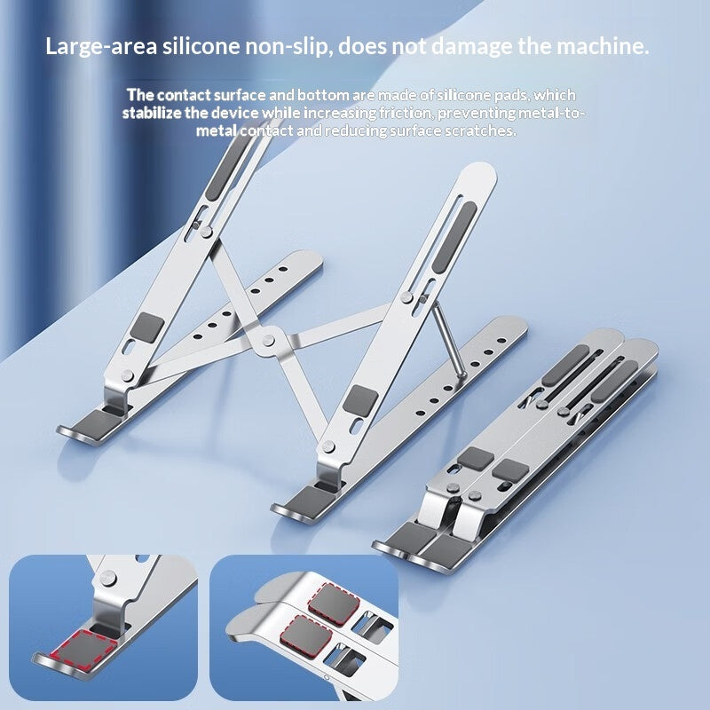 Adjustable Aluminum Laptop Stand with Cooling Fan — Foldable & Ergonomic