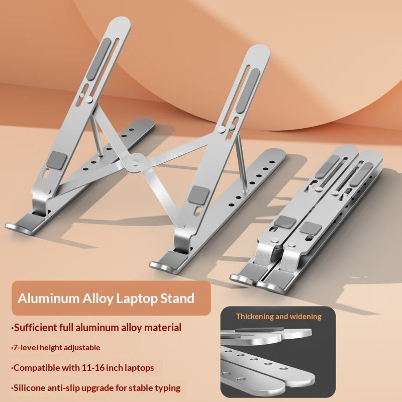 Adjustable Aluminum Laptop Stand with Cooling Fan — Foldable & Ergonomic