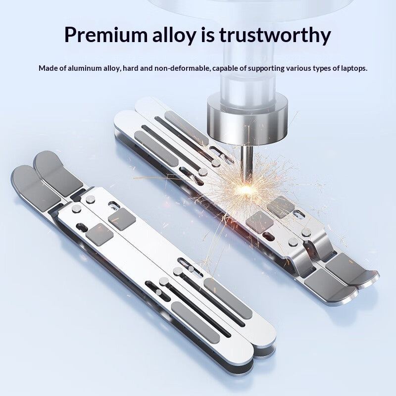 Adjustable Aluminum Laptop Stand with Cooling Fan — Foldable & Ergonomic