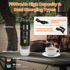 Portable Espresso Maker — Cordless Self-Heating Coffee Machine for Car & Travel