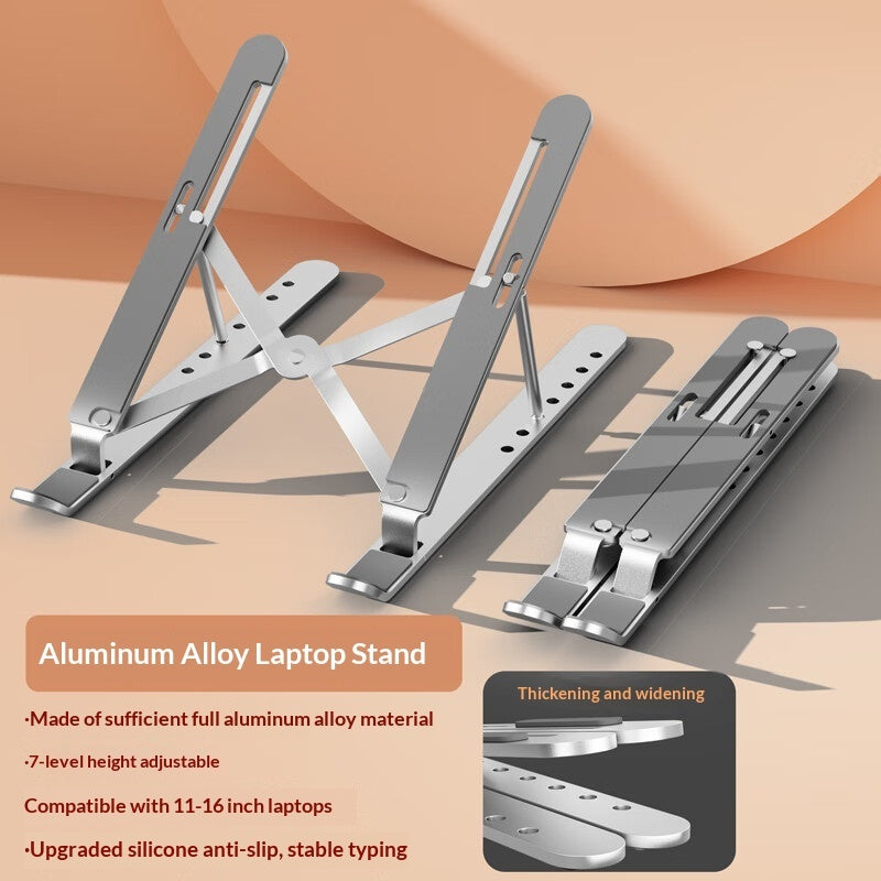 Adjustable Aluminum Laptop Stand with Cooling Fan — Foldable & Ergonomic