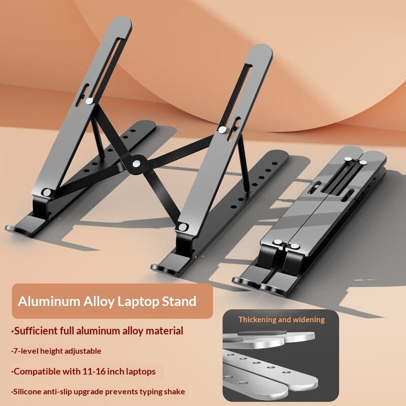 Adjustable Aluminum Laptop Stand with Cooling Fan — Foldable & Ergonomic