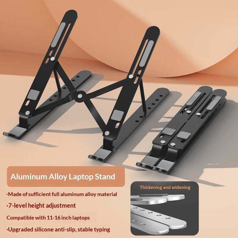 Adjustable Aluminum Laptop Stand with Cooling Fan — Foldable & Ergonomic