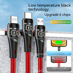 3-in-1 fast charging cable with USB-C, Lightning and Micro-USB connectors
